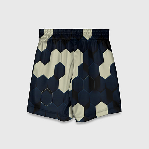 Детские шорты Соты абстракция / 3D-принт – фото 2