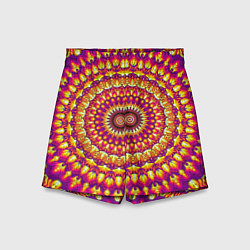 Шорты детские Мандала пурпурного пламени, цвет: 3D-принт
