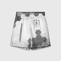Шорты детские Lamborghini - white gradient вертикально, цвет: 3D-принт