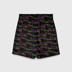 Шорты детские Logo - Schoolboy Runaway pattern, цвет: 3D-принт