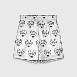 Шорты детские Паттерн волк, цвет: 3D-принт
