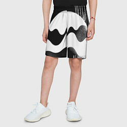 Шорты детские Солнечный дождь - абстракция, цвет: 3D-принт — фото 2