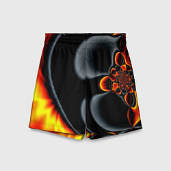Шорты детские Фрактальный узор абстракция, цвет: 3D-принт