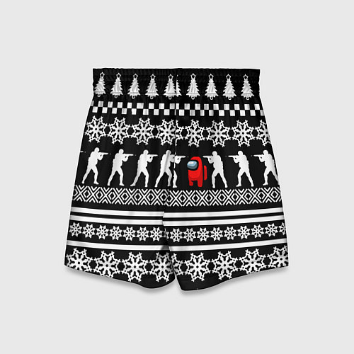 Детские шорты Among us x cs go / 3D-принт – фото 2