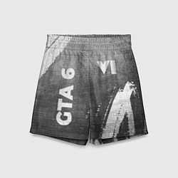 Шорты детские GTA 6 - grey gradient вертикально, цвет: 3D-принт