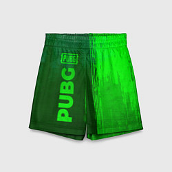 Шорты детские PUBG - green gradient по-вертикали, цвет: 3D-принт