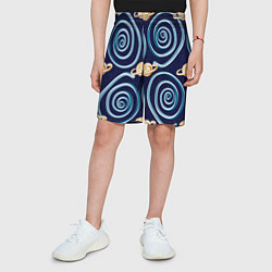 Шорты детские Абстрактный 3D космос, цвет: 3D-принт — фото 2