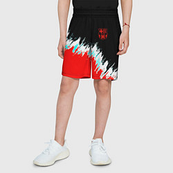 Шорты детские Барселона фк краски, цвет: 3D-принт — фото 2
