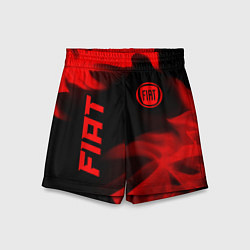 Шорты детские Fiat - red gradient вертикально, цвет: 3D-принт