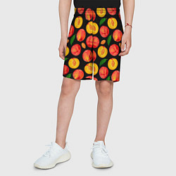 Шорты детские Персиковый паттерн, цвет: 3D-принт — фото 2