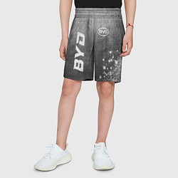 Шорты детские BYD - grey gradient вертикально, цвет: 3D-принт — фото 2