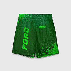 Шорты детские Ford - green gradient вертикально, цвет: 3D-принт