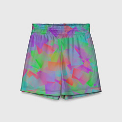 Шорты детские Разноцветные слайды - абстракция, цвет: 3D-принт