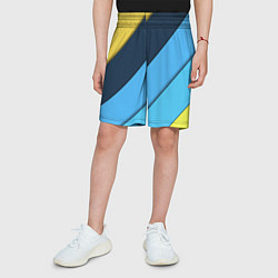 Шорты детские Линии геометрия, цвет: 3D-принт — фото 2