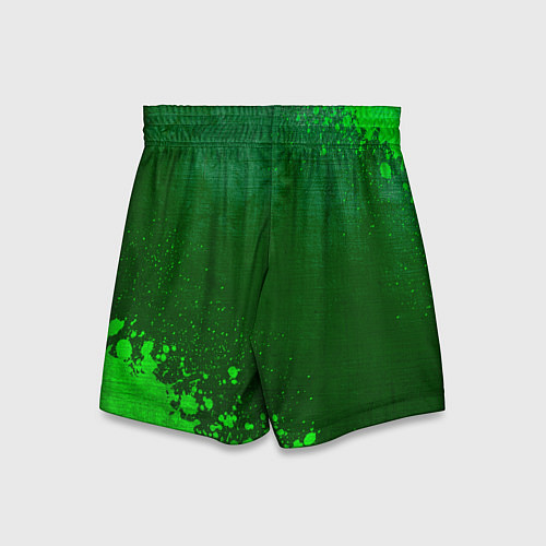 Детские шорты Great Wall - green gradient вертикально / 3D-принт – фото 2