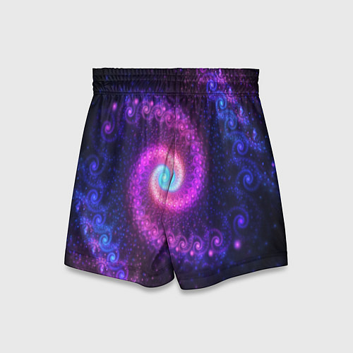 Детские шорты Фрактальный неон / 3D-принт – фото 2