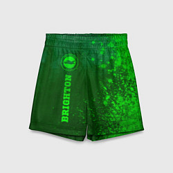 Шорты детские Brighton - green gradient по-вертикали, цвет: 3D-принт