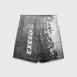 Шорты детские Exeed - grey gradient по-вертикали, цвет: 3D-принт