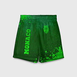 Шорты детские Monaco - green gradient вертикально, цвет: 3D-принт