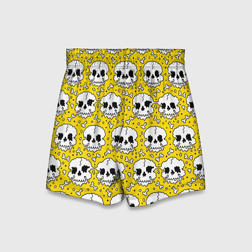 Детские шорты Тающие черепа паттерн / 3D-принт – фото 2