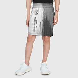 Шорты детские Manchester United - white gradient по-вертикали, цвет: 3D-принт — фото 2