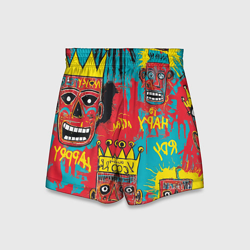 Детские шорты Абстракция в стиле баския / 3D-принт – фото 2