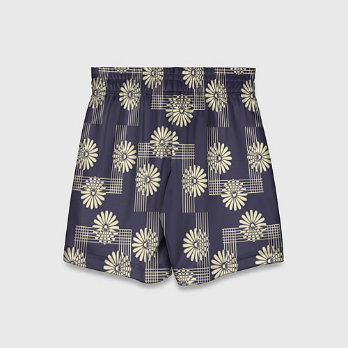 Детские шорты Цветочный геометрический узор / 3D-принт – фото 2