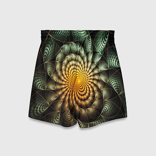 Детские шорты Оптический узор фракталы / 3D-принт – фото 2