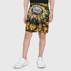 Шорты детские Оптический узор текстура, цвет: 3D-принт — фото 2