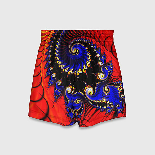 Детские шорты Оптический узор фракталы завитки / 3D-принт – фото 2