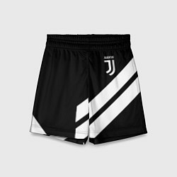 Шорты детские Juventus line white, цвет: 3D-принт