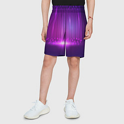 Шорты детские Светящиеся неоновые линии и вспышка света, цвет: 3D-принт — фото 2