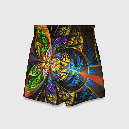 Детские шорты Фрактальный оптический узор в цвете / 3D-принт – фото 2
