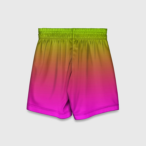 Детские шорты Неоновый градиент фон / 3D-принт – фото 2