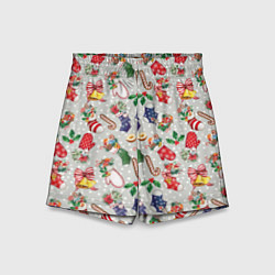 Шорты детские Christmas Pattern, цвет: 3D-принт