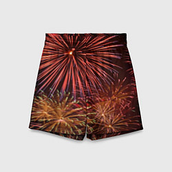 Шорты детские Яркий красочный фейерверк, цвет: 3D-принт