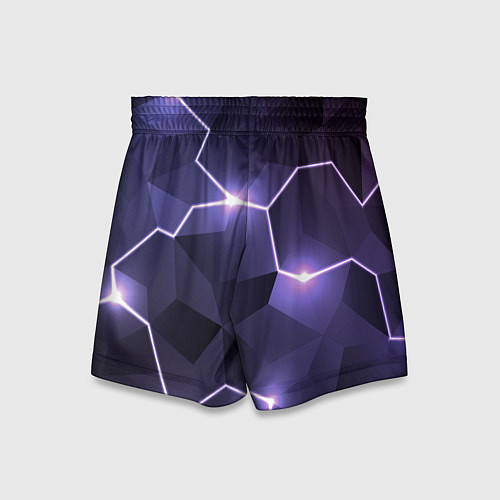Детские шорты Молниеносная геометрия с подсветкой / 3D-принт – фото 2