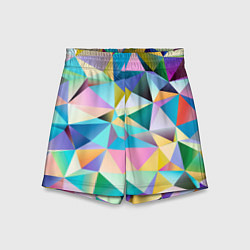 Шорты детские Полигональная текстура, цвет: 3D-принт