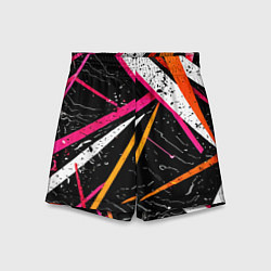 Шорты детские Разноцветные праздничные линии, цвет: 3D-принт