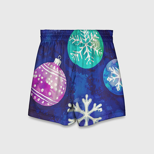 Детские шорты Новогодний узор / 3D-принт – фото 2