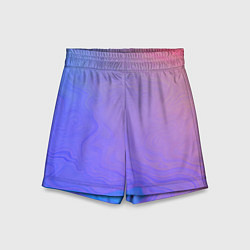 Шорты детские Сине фиолетовый градиент, цвет: 3D-принт