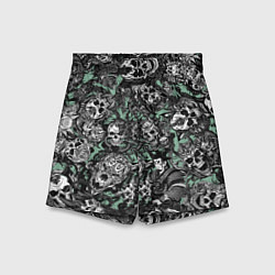 Шорты детские Самурай и черепа с масками, цвет: 3D-принт