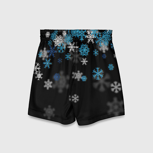Детские шорты Снежинки объемные / 3D-принт – фото 2