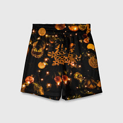 Шорты детские Новогоднее украшение, цвет: 3D-принт