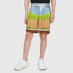 Шорты детские Летний город, цвет: 3D-принт — фото 2