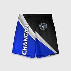 Шорты детские Чанган - синий и черный, цвет: 3D-принт