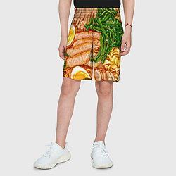 Шорты детские Суп рамен, цвет: 3D-принт — фото 2