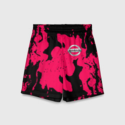 Шорты детские Nissan fire pink, цвет: 3D-принт