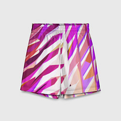 Шорты детские Бело-розовая абстракция, цвет: 3D-принт
