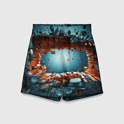 Шорты детские Объемная дыра из частиц, цвет: 3D-принт